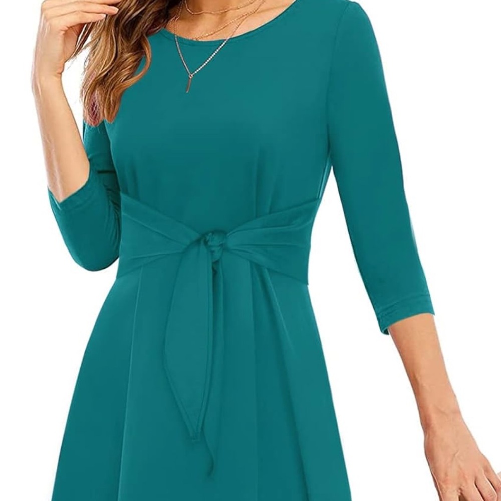 NWT Teal 3/4 Sleeve Maternity Dress